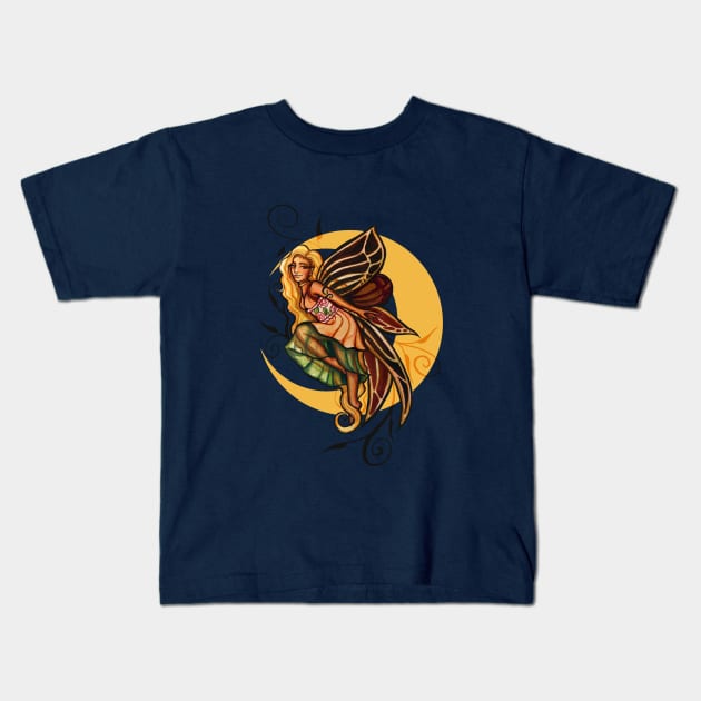 Moon Fairy Kids T-Shirt by bubbsnugg